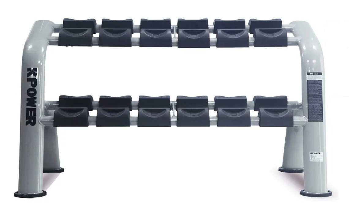 健身房商用雙層啞鈴架6對(duì)啞鈴擱架    K013-1