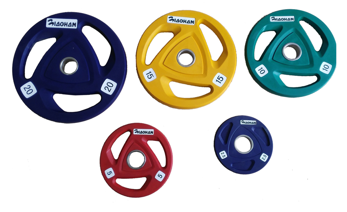 三孔包膠杠鈴片